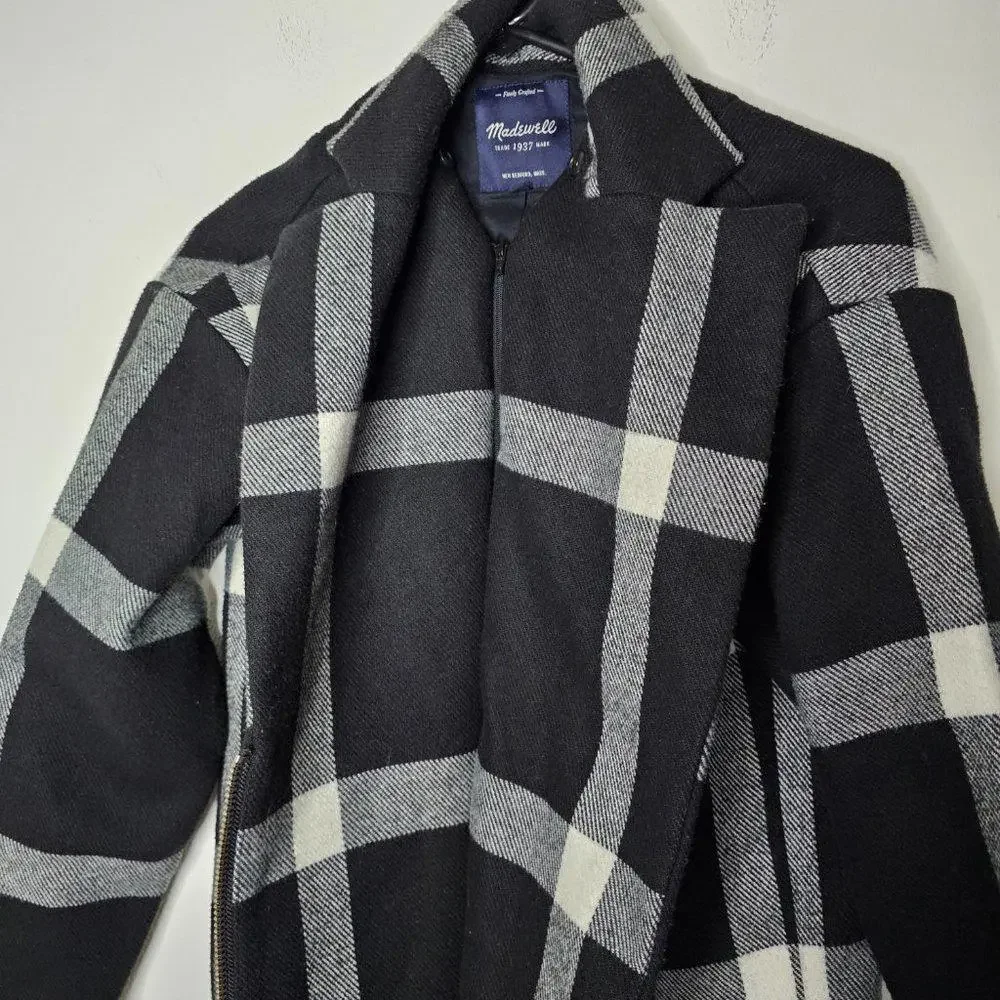 Preloved Madewell Women's Black/Gray Coat Size Small